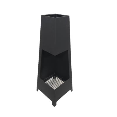 O poder trapezoidalmente de acampamento exterior do aço carbono revestiu o fogão ardente de madeira
