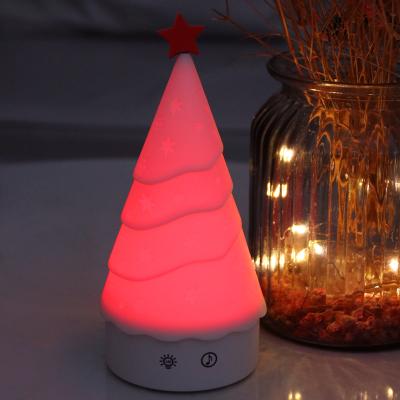 Christmas LED Rechargeable Battery Operated Silicone Night Light For Kids Baby Bedroom