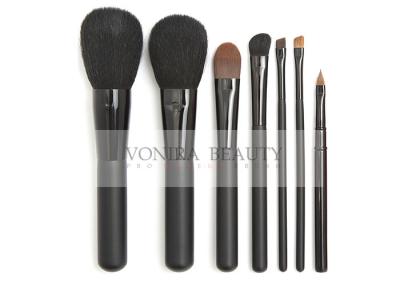 7 PCS Elegant Black Essential Makeup Brushes Set With Highest Quality Nature Bristles