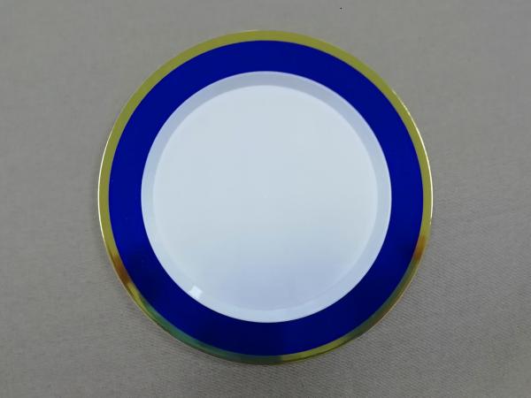 10.25'' Hot Selling Plastic Plate With Gold Rim Factory Wholesale Bulk Custom Color Dinner Plates