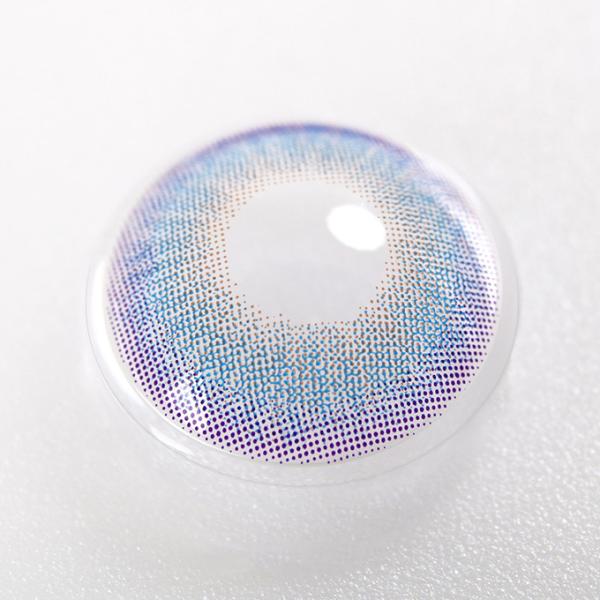 Odm Natural Rainbow Sky Blue Contact Lenses Eye Cosmetic Colored Contacts 14.5mm