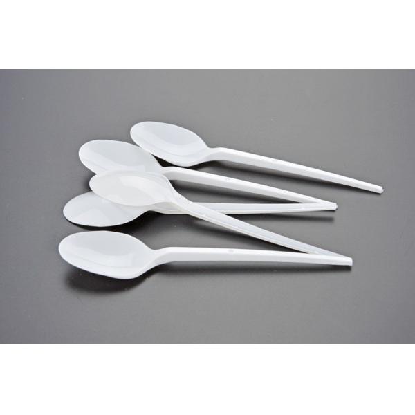 Disposable spoon long handle plastic spoon white color spoon