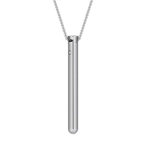 2025 New USB Rechargeable Stainless Steel Massage Stick Vibration Necklace