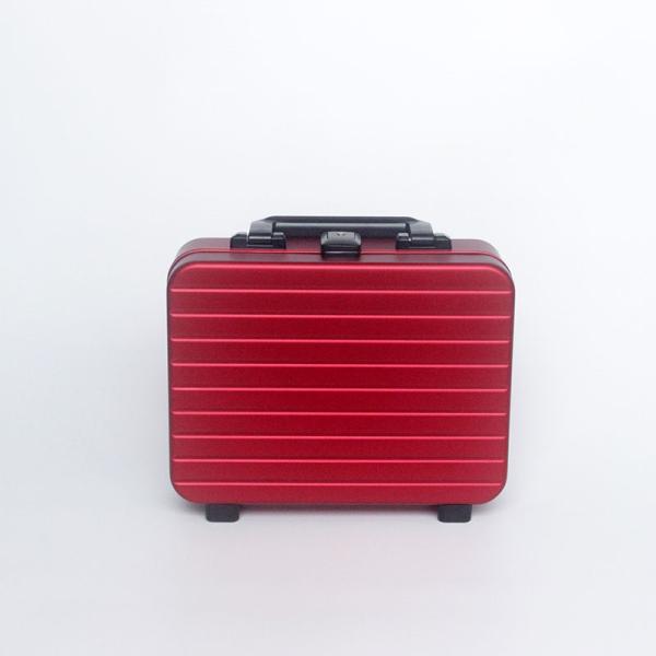 Случаи небольшого чистого алюминиевого случая красоты красные алюминиевые косметические хранят ювелирные изделия