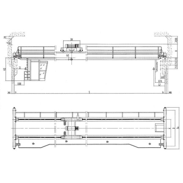 Кран EOT луча изготовления верхней части Китая двойной с электрической лебедкой