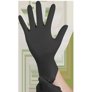 Guantes libres del neopreno del látex negro