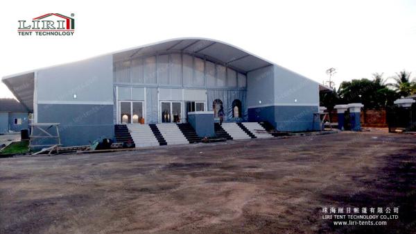 2000 People White Color Aluminum Outdoor Event Tents For Church Revival with ABS Sidewall Glass