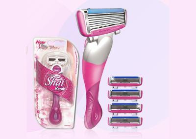 Pink Sixed baldes Stainless Steel razor blade shaving Shai 6 for Woman Use