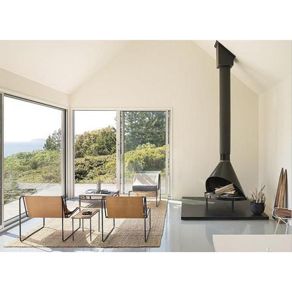 Vintage Mid Century Indoor Black Freestanding Cone Wood Burning Fireplace