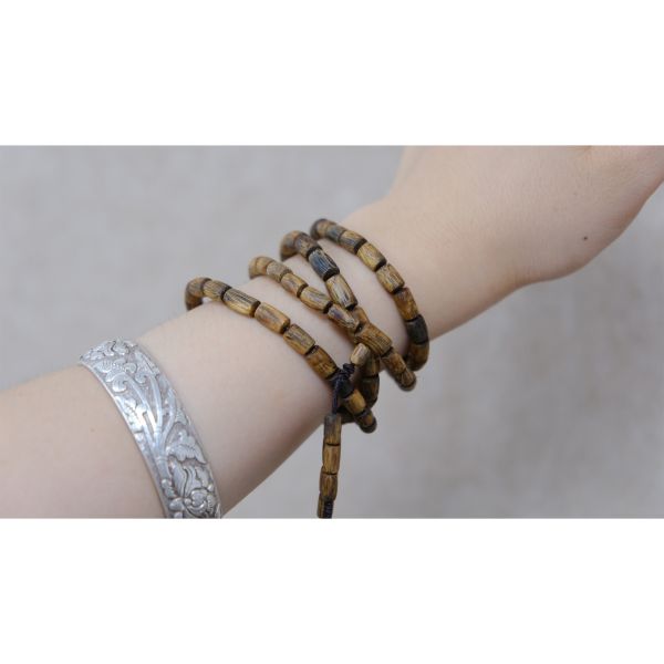 Special Occasions Qinan Agarwood Tube Bead Bracelet