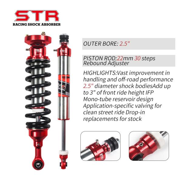 STR Shocks RAM 1500 Suspension Lift Kit with 0-2 Inch Raised Height and Non-Destructive Installation Mono Shock Absorber