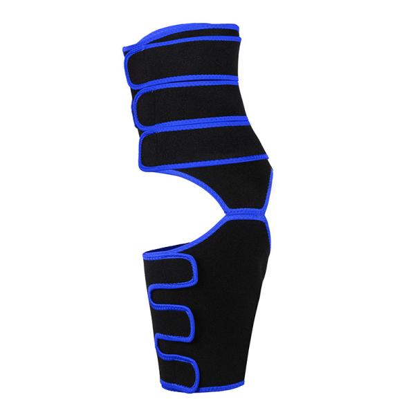 Blue Velcro Three Belt Neoprene Waist And Thigh Trimmer Customized