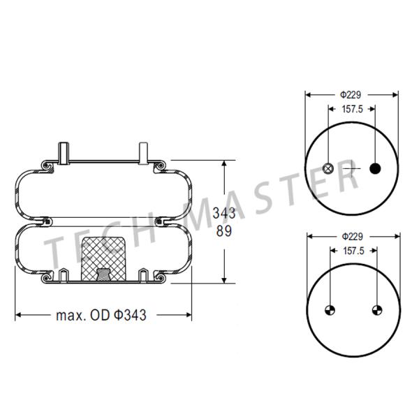Весна воздуха вращающего момента В01-358-7446 сверхмощная замысловатая для мембраны весны воздуха Фирестоне тележки
