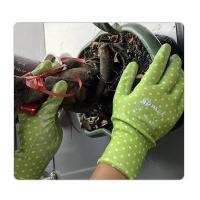 Luvas urbanas do nitrilo do poliéster do verde do serviço e do reflorestamento de parque