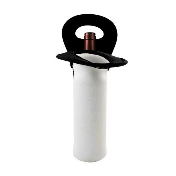 Custom Sublimation Wine Bag Portable Insulated Neoprene Bottle Sleeve Wine Bottle Tote
