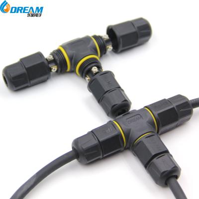 M15 Conector à prova d'água IP68 Caixa de junção elétrica exterior para cabos de 2 pinos Certificação UL
