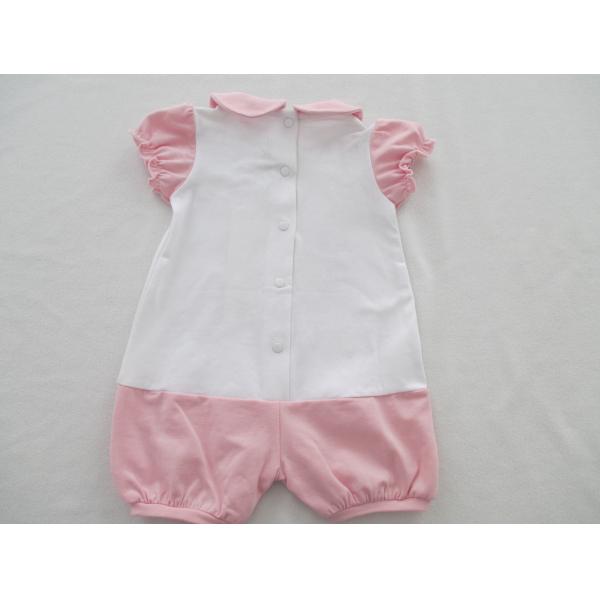 Peterpan Collar Baby Footed Rompers Cotton Spandex Jersey Romper Baby For Summer