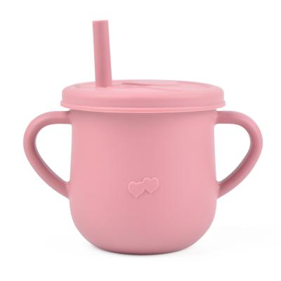 Toddlers Babies Silicone Water Cup Customized Silicone Products Pink