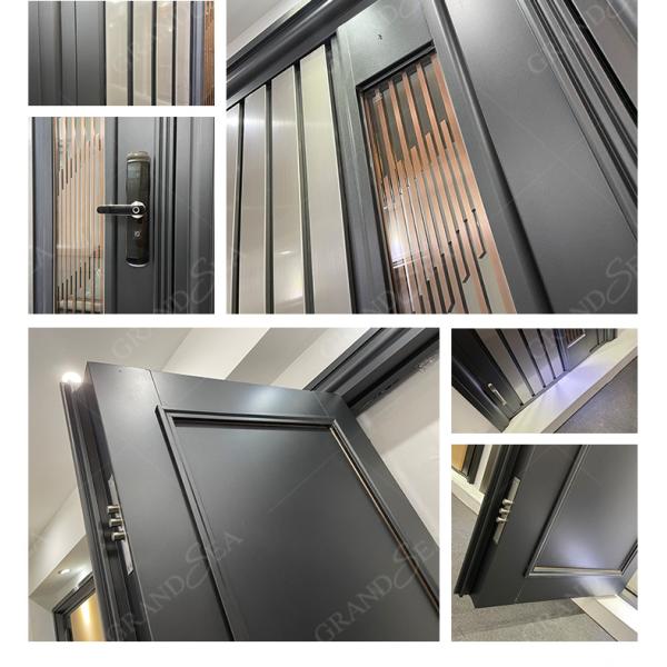 New Listed Modern Style Double Leaf Safety Emergency Exit Metal Door Fire Rated Strong Stainless Steel Door