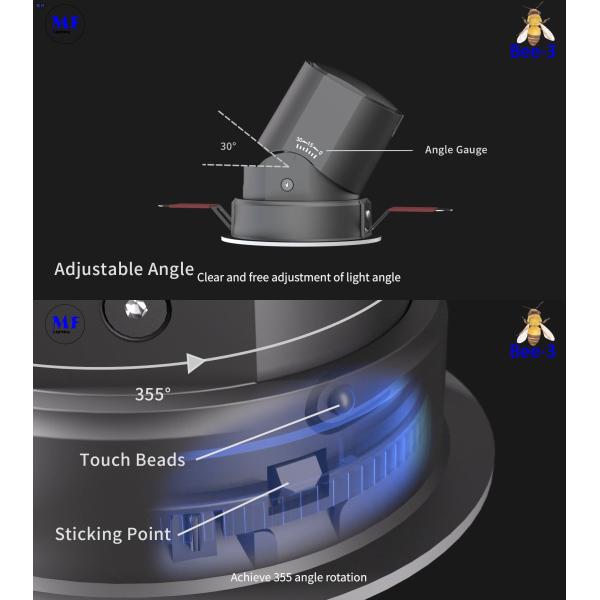 OEM ODM 2 дюймов 3 дюймов 4 дюймов IP40 светодиодный точечный свет с круговой квадратной отделкой 5W / 7W / 10W / 15W / 18W розничный магазин гостиничный номер