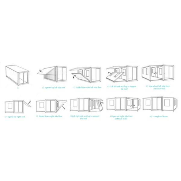 Luxury Tiny Prefab Modular Container House Expandable Office 20ft 40ft