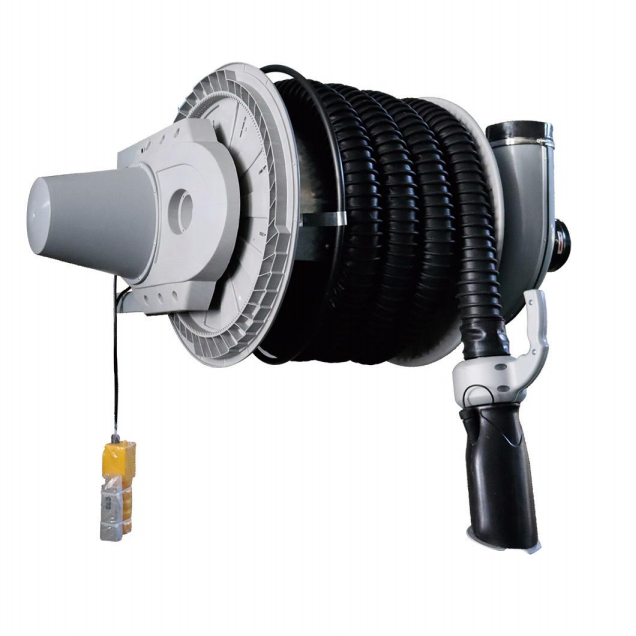 Electric Exhaust Hose Reel High Temperature Retractable Vehicle Fume Extraction System