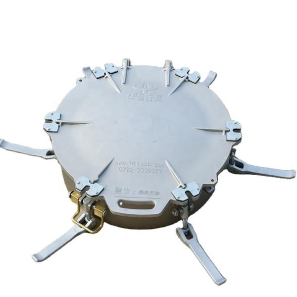 Aluminum Alloy Quick-opening Manhole Cover With Six-claws for Bulk Powder Cement Tank Sturdy Design Tempreture -20°- 70°