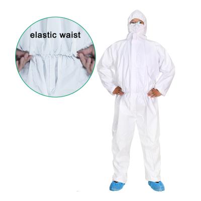 Macacão químico descartável para pulso elástico Macacão descartável tipo 5 6