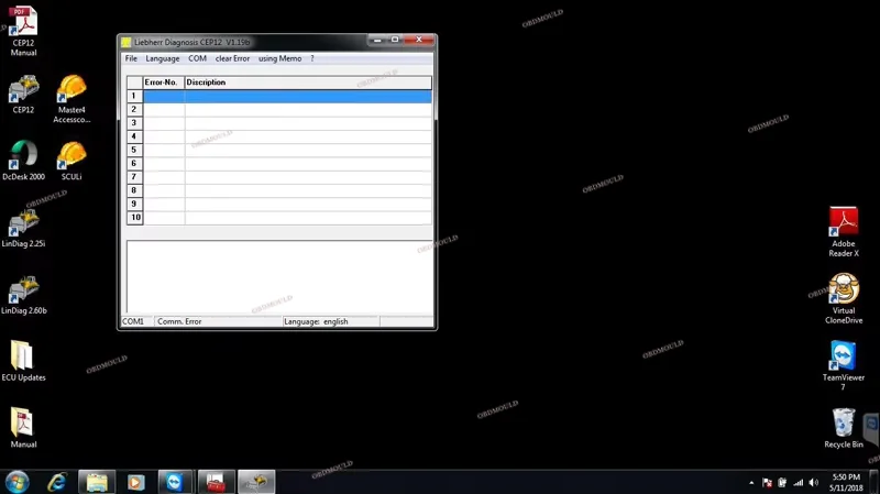 SCULI Software LIEBHERR Diagnostic Kit CF C2 Laptop for Liebherr Excavator Crane
