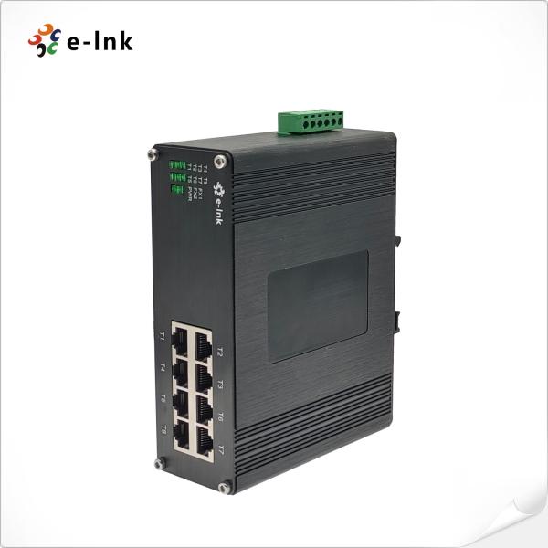 Comutador Ethernet Industrial de 8 portas 10/100BASE-T não gerenciado