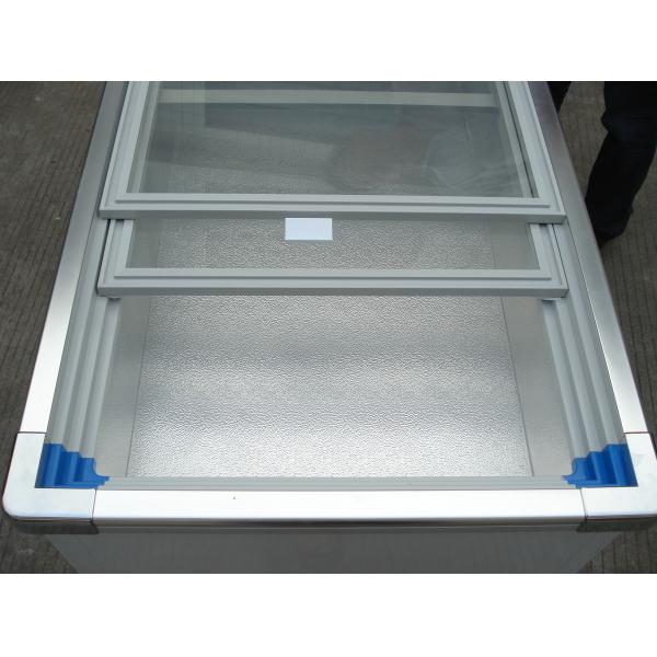 Охладитель открытой выкладки двери сползая стекел самообслуживания, который 3 замерли для замораживателя мяса/мороженого в Вегетабле магазине