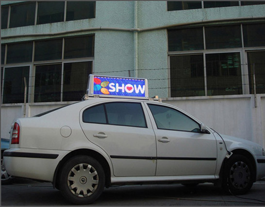 Taxi Top Mobile Advertising LED Display Double Sided Digital Moving Billboard 5000 Nits