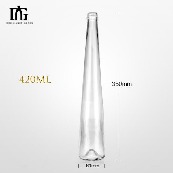 400ml 500ml High End Crystal Glass Bottle OEM/ODM Acceptable for Beverage Industrial