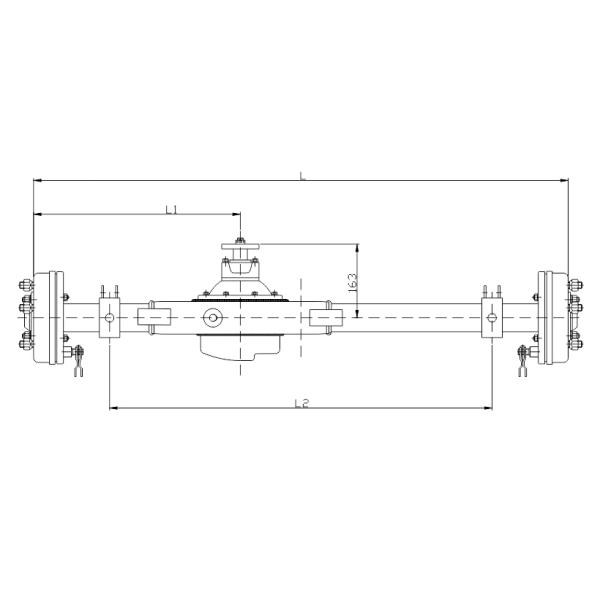 Ductile Iron Tricycle Rear Axle , Full Floating Trike Differential Axle