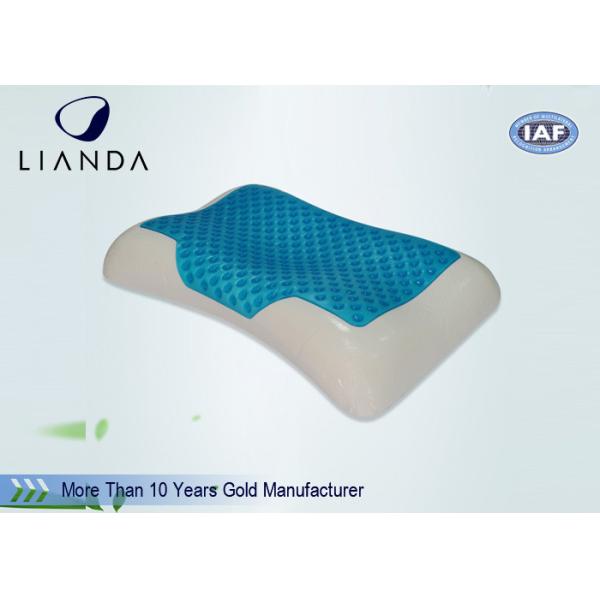 Bamboo Fiber Memory Foam Sleep Pillow With Cool Gel , Lux Living Gel Pillow