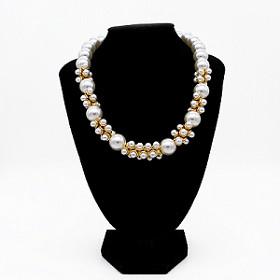 Colares da joia da forma de Moissanite da pérola em volta da forma da aro para mulheres
