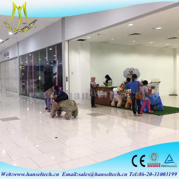 Hansel hot-selling rocking motorcycle kids family amusment park moving plush toy on animals entertainment play equipment
