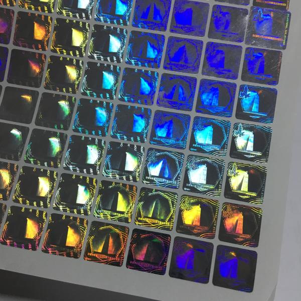 Цветная лазерная PET голографическая наклейка для безопасности и личной гигиены