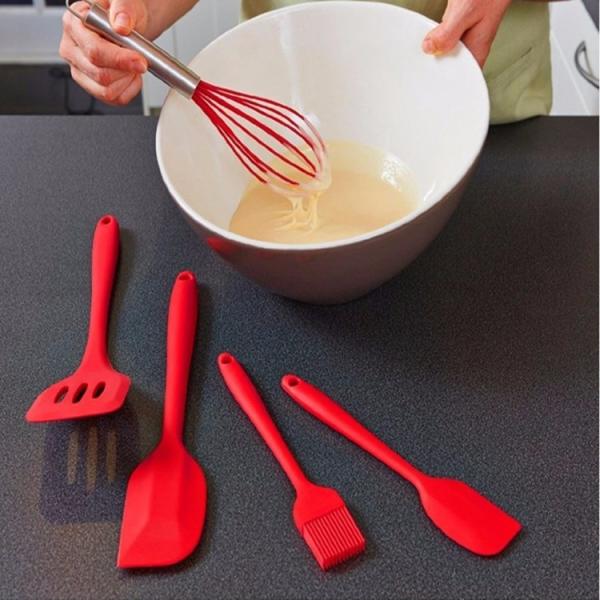 High Quality Silicone Kitchen Utensil Set 5 Piece Cooking Tools Utensils Brush Kitchen Accessories