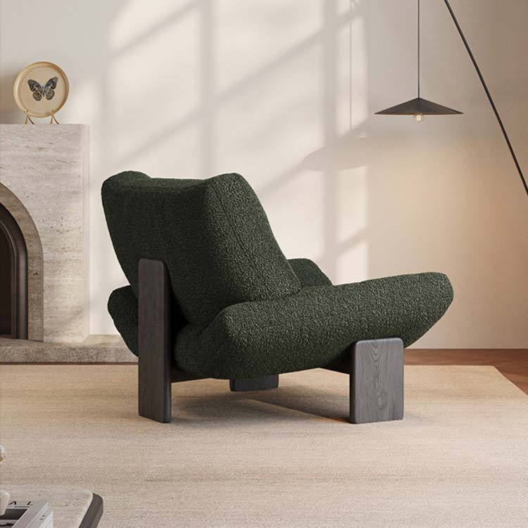 Custom Luxury Leisure Designer Chair Home Office Hotel Living Room Club Reception Negotiation Single Solid Wood Accent Chair