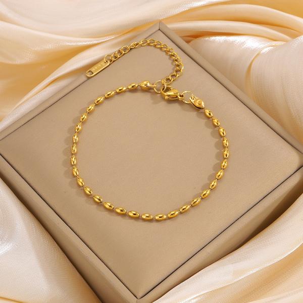 Pulseras al por mayor de acero inoxidable para mujer con ojo turco