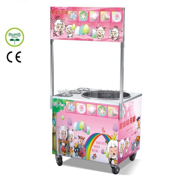 High Quality Cotton Candy Machine With Cart Commercial Cotton Candy Machine