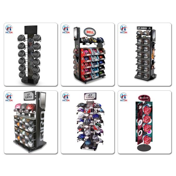 Merchandising Movable Football Firefighter Helmet Display Stand