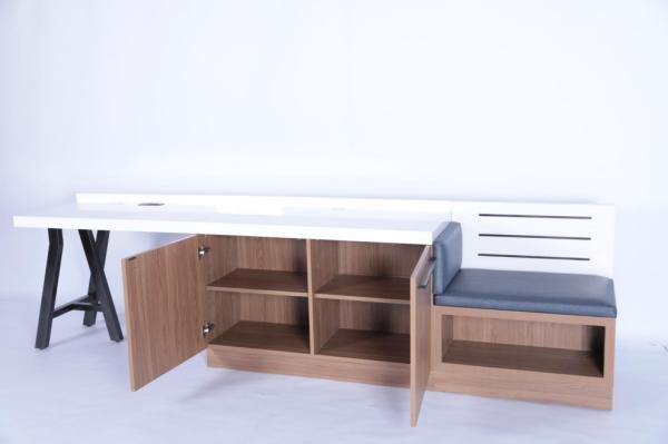Customized Modern Simple linear desk With Luggage Bench And Dresser For The Hotel