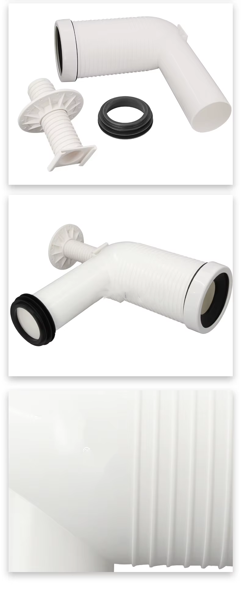 Plastic Drain Pipe For Toilet WC Connector Short Connection To Toilet Pan Connector P To S Pan Conversion