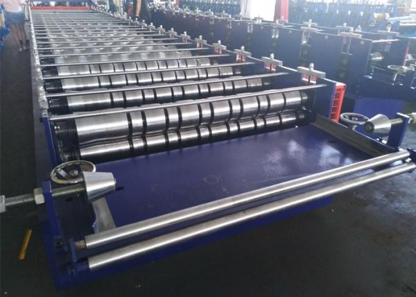PPGI Steel Metal Roof Panel Roll Forming Machine 16 Rollers , 0.3-0.8mm Thickness