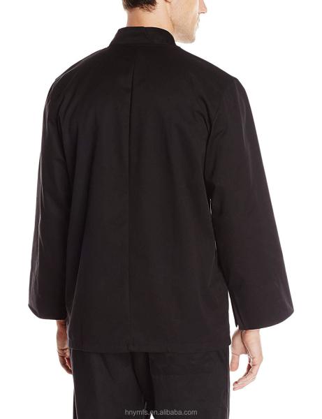 Long Sleeve Chef Uniform Tops  Black Color OEM Service For Hotel Restaurant