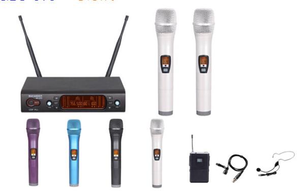 excellent quality 878 wireless microphone system UHF IR 200 channel colorful handheld