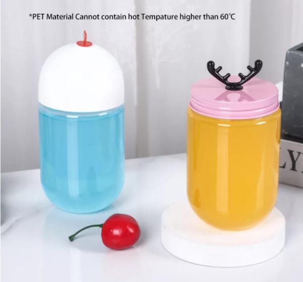 A soda pode parafusar o revestimento bonito plástico da cor do tampão de parafuso do chifre da garrafa de leite das partes superiores 350ml