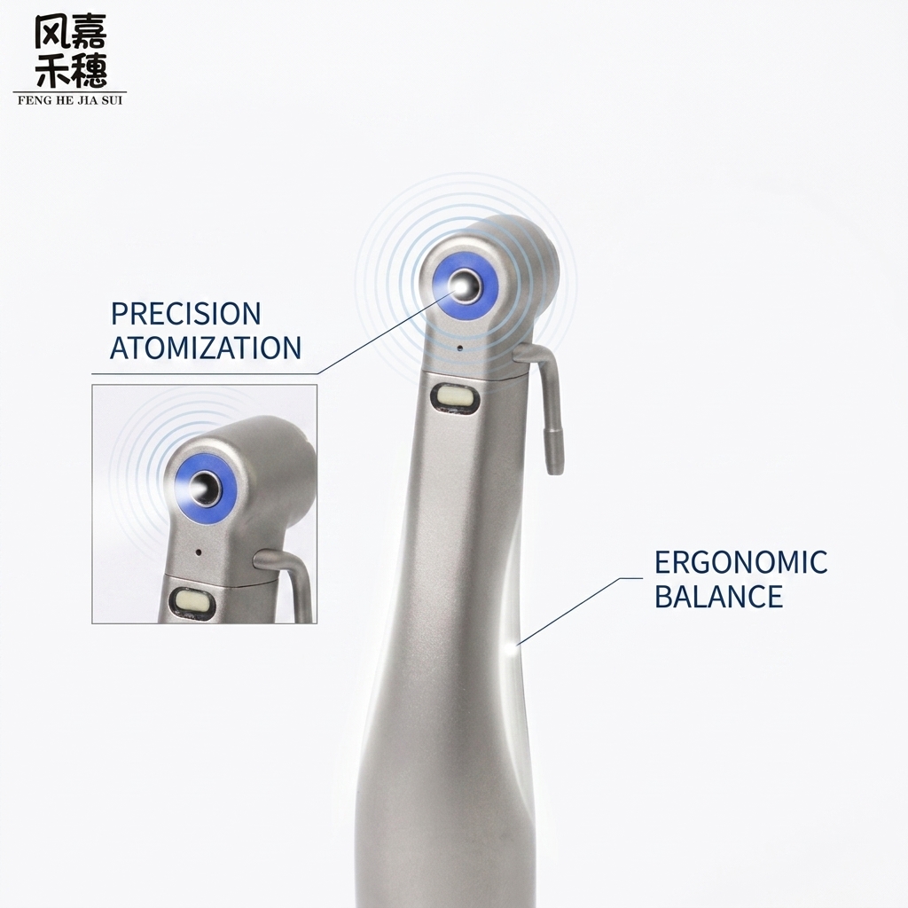 Miniaturized Surgical Head 45 Degree Dental Handpiece with High Precision Ceramic Ball Bearings and 40,000min/rpm Max Speed